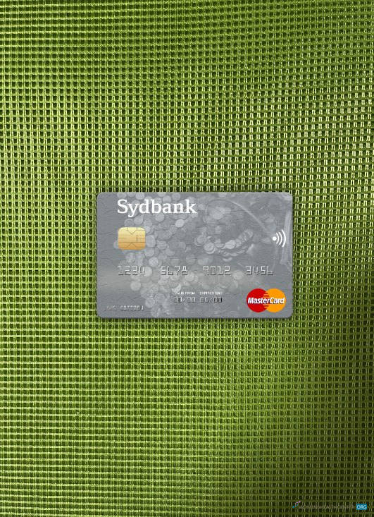 Download Denmark Sydbank mastercard photolook front Photoshop template